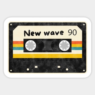 New Wave Retro Cassette Sticker